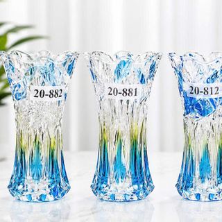 BÌNH CẮM HOA THUỶ TINH MÀU NHIỀU KIỂU 25CM (T15)