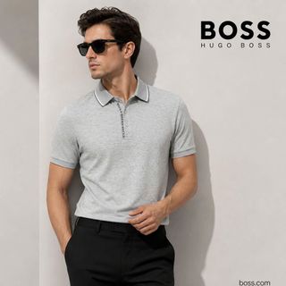 POLO BOSS COTTON NEW MAN. Chất liệu Cotton dệt kim  cao cấp.