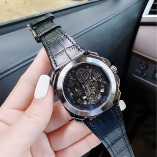 SĂN SALE MÙA HÈ ĐỒNG HỒ NAM TRUNG CẤP PVLGARI DÂY DA CHRONOGRAPH