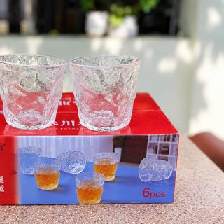 BỘ 6 LY THUỶ TINH VÂN NHÁM 300ml (T12)