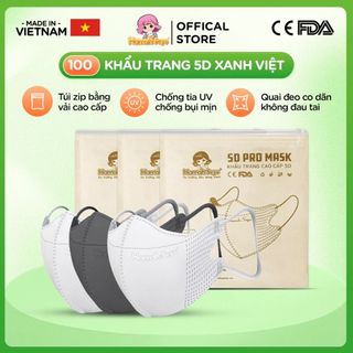 Khẩu trang 5D Hannah seyo chống tia UV chống nắng bụi mịn 3 lớp