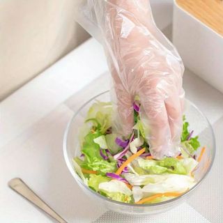 Găng tay Nilon loại dày dùng 1 lần Hannah Seyo chất liệu PE dai dễ sử dụng, an toàn - Hộp 50 chiếc
