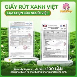Thùng 30 gói Khăn giấy ăn rút XANH VIỆT Hannah-Seyo thấm hút vệ sinh tốt lau miệng lau tay gói nhỏ bỏ túi