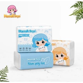 Thùng 30 gói Khăn giấy ăn rút XANH VIỆT Hannah-Seyo thấm hút vệ sinh tốt lau miệng lau tay gói nhỏ bỏ túi