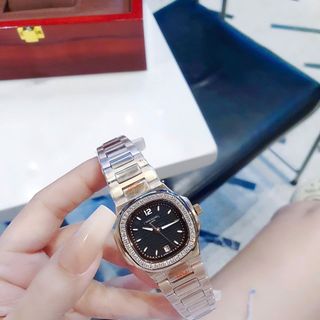 ĐỒNG HỒ NỮ CAO CẤP PATEC DÂY THÉP MẶT VUÔNG VIỀN ĐÁ