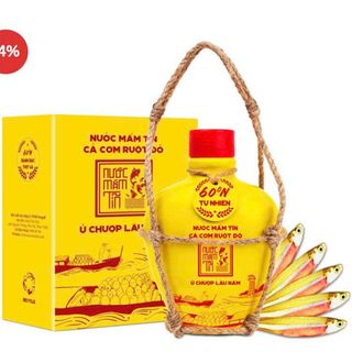 Nước mắm Tĩn cá cơm ruột đỏ 60N bình gốm 250ml