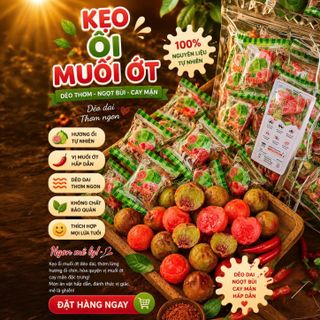 KẸO ỔI MUỐI ỚT DẺO THƠM, CHUA NGỌT CAY NHẸ SIÊU CUỐN 500G