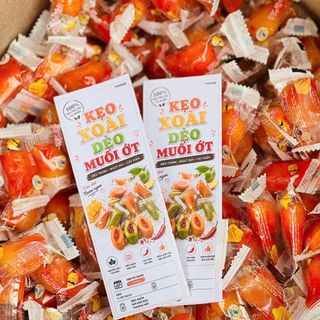KẸO XOÀI DẺO MUỐI ỚT CHUA NGỌT ĐẬM VỊ, ĂN LÀ MÊ 500G