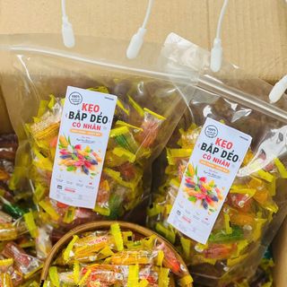 KẸO BẮP DẺO CÓ NHÂN THƠM NGON 500g, DẺO MỀM NGỌT DỊU SIÊU CUỐN