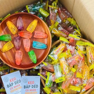 KẸO BẮP DẺO CÓ NHÂN THƠM NGON 500g, DẺO MỀM NGỌT DỊU SIÊU CUỐN