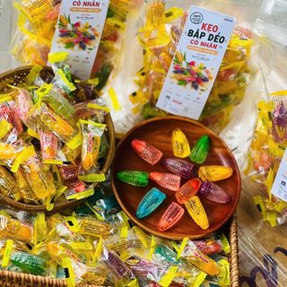 KẸO BẮP DẺO CÓ NHÂN THƠM NGON 500g, DẺO MỀM NGỌT DỊU SIÊU CUỐN