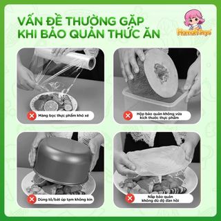 Bịch 300C Màng Bọc Thực Phẩm Xanh Việt Hannah Seyo Chất Liệu PE An Toàn Bảo Quản Thực Phẩm