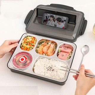 HỘP CƠM, KHAY CƠM 5 NGĂN INOX 304 LUNCH BOX (T40)