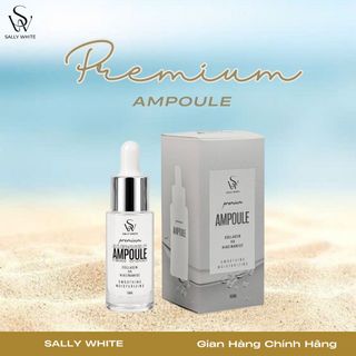 Tinh chất CĂNG BÓNG SALLY WHITE- PREMIUM AMPOULE dưỡng ẩm hỗ trợ ngăn ngừa lão hoá và nám sạm