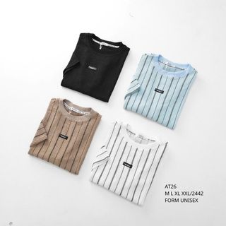 ÁO THUN UNISEX KẺ SỌC DORMAX NAM. Chất vải dệt cao cấp co giãn.
