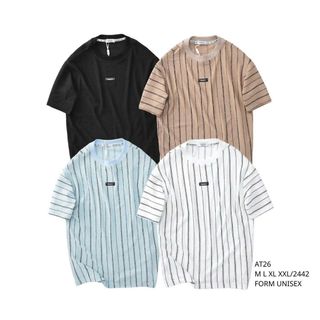 ÁO THUN UNISEX KẺ SỌC DORMAX NAM.   Chất vải dệt cao cấp co giãn.