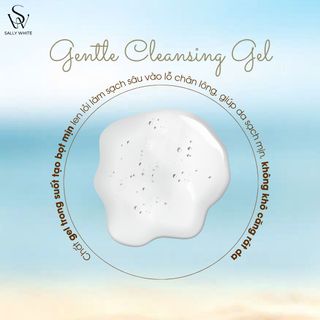 Sữa rửa mặt mầm gạo SALLY WHITE - GENTLE CLEANSING GEL 100ml Loại bỏ bụi bẩn, cân bằng độ ẩm và dưỡng da sáng mịn