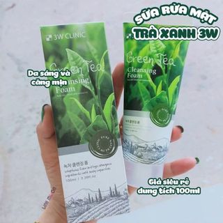 Sữa rửa mặt trà xanh 3w