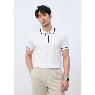 ÁO POLO PHỐI VIỀN DORMAX   Chất vải dệt cao cấp – Vải thoáng khí, rủ mềm.