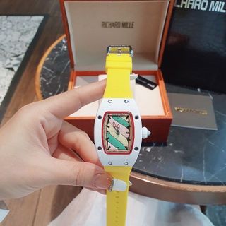 SALE BỎ MẪU ĐỒNG HỒ NỮ TRUNG CẤP RICHART KẸO DÂY SILICON NIỀNG BẠC
