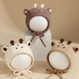 Mũ Hươu Nai Cho Bé – Mũ Giữ Ấm Tai Kèm Dây Buộc, Mũ Cotton Mềm Mại Phong Cách Hàn Quốc Cho Bé Trai Bé Gái AB82