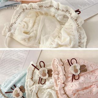 Mũ Công Chúa Đính Hoa Cho Bé Gái – Mũ Cotton Bèo Nhún Hàn Quốc Dễ Thương Cho Bé 0-3 Tuổi AB81