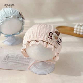 Mũ Công Chúa Đính Hoa Cho Bé Gái – Mũ Cotton Bèo Nhún Hàn Quốc Dễ Thương Cho Bé 0-3 Tuổi AB81