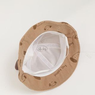 Mũ Tai Cún Cho Bé, Mũ Bucket Nhung Gân Họa Tiết Chó Con Dễ Thương, Mũ Chống Nắng Che Mặt Cho Bé Trai Bé Gái AB80