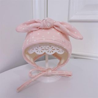 Mũ Nơ Chấm Bi Cho Bé Sơ Sinh 0-12 Tháng – Vải Cotton Mềm Mại, Có Dây Buộc, Phong Cách Hàn Quốc Dễ Thương  AB77