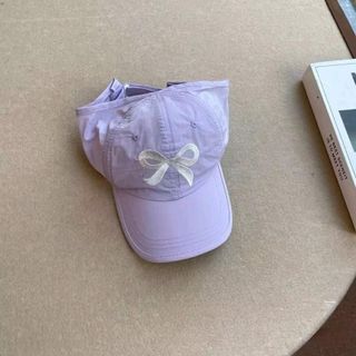 Mũ lưỡi trai cho bé, Mũ nón nửa đầu THÊU NƠ xinh chất thoáng mát phù hợp cho bé