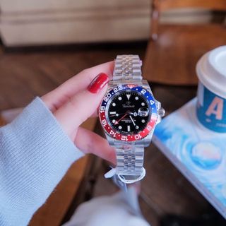ĐỒNG HỒ NAM CHÍNH HÃNG FUNMEI F004 GMT DÂY INOX FULLBOX TEM