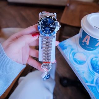 ĐỒNG HỒ NAM CHÍNH HÃNG FUNMEI F004 GMT DÂY INOX FULLBOX TEM