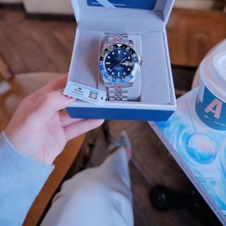 ĐỒNG HỒ NAM CHÍNH HÃNG FUNMEI F004 GMT DÂY INOX FULLBOX TEM