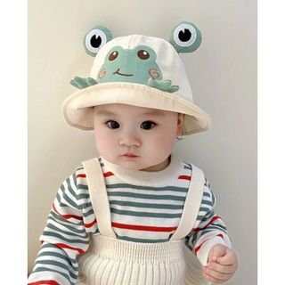 (Combo) Mũ Ếch Trẻ Em từ 6th~2tuổi Nón Bucket Chất Liệu Cotton Hình Ếch Dễ Thương Cho Bé (H233SX4M)
