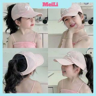 Nón Kết Thêu Nơ Nữa Đầu Cho Bé( 2-10 Tuổi) - Mũ lưỡi trai trẻ em hình nơ thêu dễ thương, phong cách (tuyển sỉ)