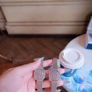 ĐỒNG HỒ NỮ CHÍNH HÃNG FUNMEI FL109 MEMORIES DÂY LƯỚI MĂT VUÔNG ĐÍNH ĐÁ  FULLBOX