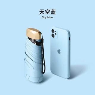 Ô Gấp Gọn Mini, Ô Đi Mưa, Nắng, Chống Tia UV, Chống Thấm Nhỏ Gọn, Tiện Lợi