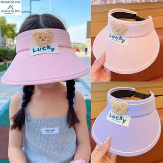 Mũ LUCKY Rộng Vành Chống Nắng Cho Bé 2-12 Tuổi, Mũ Đi Biển, Nón Hở Chóp (T016BBVT)