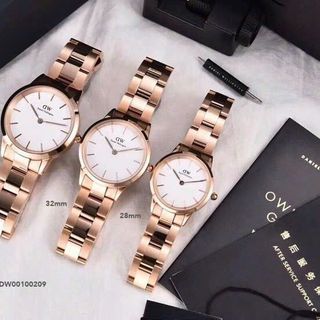 ĐỒNG HỒ NAM NỮ CAO CẤP D WELLINGTON ICONIC THÉP VÀNG HỒNG FULLBOX
