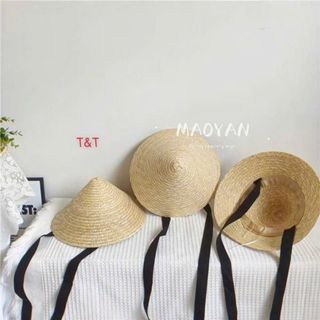 Nón cói trẻ em hình chóp siêu xinh – chất cói mềm nhẹ, che nắng cực tốt, có dây đeo chống tuột