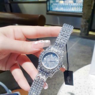 SĂN SALE MÙA HÈ ĐỒNG HỒ NỮ THỜI TRANG CHOPART SILVER FULL ĐÁ