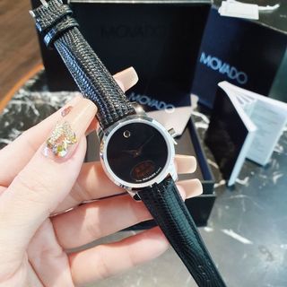 SĂN SALE MÙA HÈ ĐỒNG HỒ NAM NỮ MOVODA DÂY DA MẶT ĐEN MÁY RONDA