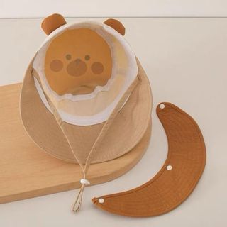 Mũ nón vành kèm che gáy có tháo rời dáng lưới cho bé 3-8 tuổi đi hè chất mềm thoáng