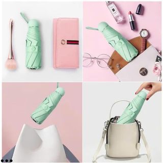 Ô mini gấp gọn nhỏ bằng chiếc điện thoại, Dù che nắng che mưa sang chảnh, siêu nhẹ tiện dụng