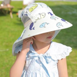 Mũ chống nắng, nón chống nắng, chống tia UV có lưới thoáng mát kèm còi đi biển cho bé trai, bé gái