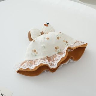 Mũ trẻ em Thắt nơ trang trí hoa in ren bé gái Mũ chống nắng 1-4 tuổi - bancathegioi8386