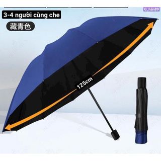 Ô Che Mưa , Chống Nắng 125cm Siêu To 12 nan gấp gọn