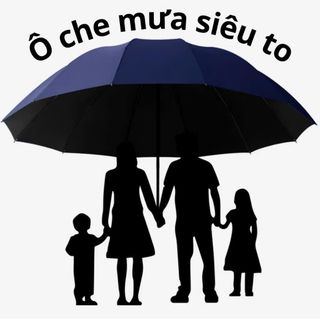 Ô Che Mưa , Chống Nắng 125cm Siêu To 12 nan gấp gọn