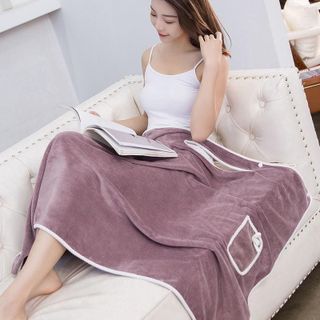 Khăn Tắm Hai Dây Có Túi Bằng Vải Cotton Dày Dặn Mềm Mịn Siêu Thấm Hút 80x150cm