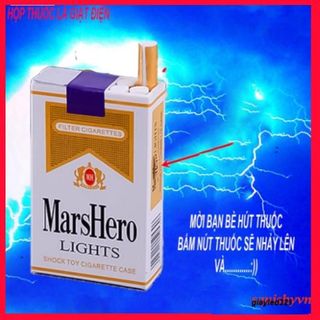 Hộp thuoốc lá giật điện công cụ giải trí troll bạn bè,người lạ cực hài hước Bút Shock Kẹo cao su đặc giật giá rẻ